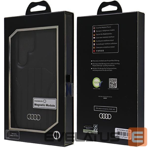 Citas preces Audi Audi Synthetic Leather MagSafe S24 Ultra S928 black/black hardcase AU-TPUPCMS24U-Q5/D1-BK