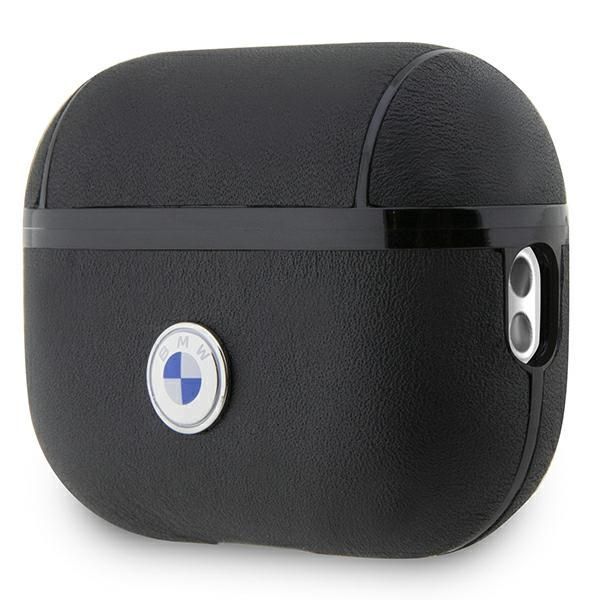 Muud kaubad BMW BMW BMAP2SSLBK AirPods Pro 2 (2022/2023) cover black/black Geniune Leather Silver Logo