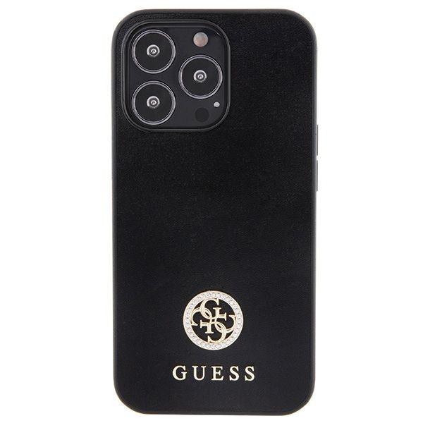 Citas preces Guess Guess GUHCP13XPS4DGPK iPhone 13 Pro Max 6.7" black/black hardcase Strass Metal Logo