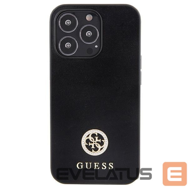 Citas preces Guess Guess GUHCP13XPS4DGPK iPhone 13 Pro Max 6.7" black/black hardcase Strass Metal Logo