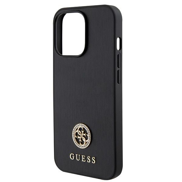 Citas preces Guess Guess GUHCP13XPS4DGPK iPhone 13 Pro Max 6.7" black/black hardcase Strass Metal Logo