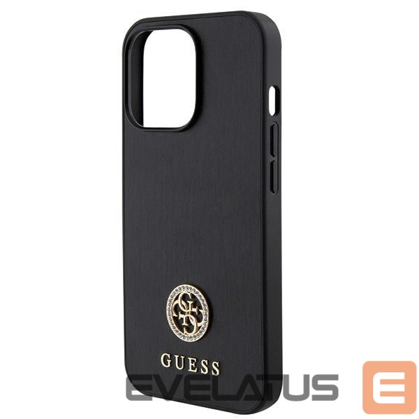 Citas preces Guess Guess GUHCP13XPS4DGPK iPhone 13 Pro Max 6.7" black/black hardcase Strass Metal Logo