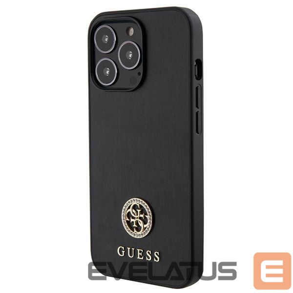 Citas preces Guess Guess GUHCP13XPS4DGPK iPhone 13 Pro Max 6.7" black/black hardcase Strass Metal Logo