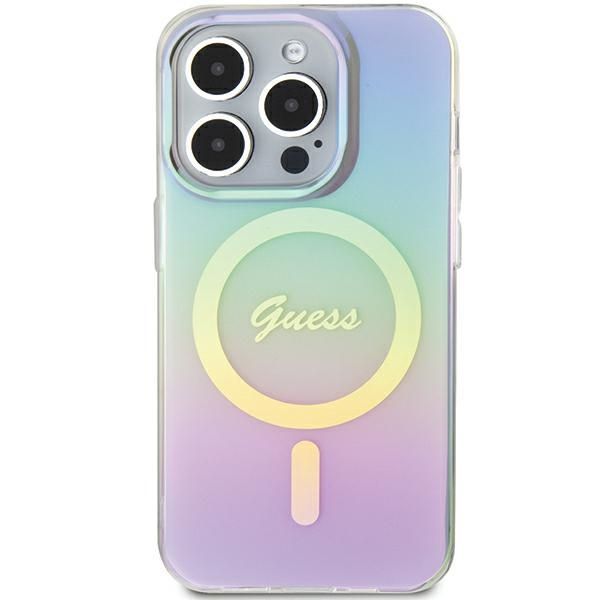 Citas preces Guess Guess GUHMP15LHITSU iPhone 15 Pro 6.1" purple/purple hardcase IML Iridescent MagSafe