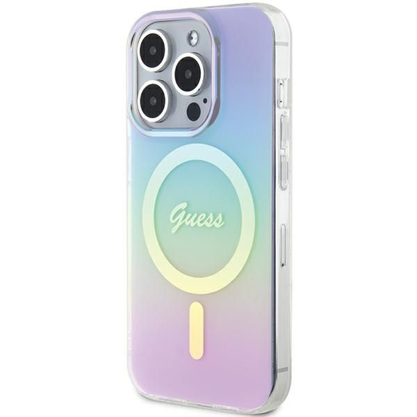 Citas preces Guess Guess GUHMP15LHITSU iPhone 15 Pro 6.1" purple/purple hardcase IML Iridescent MagSafe