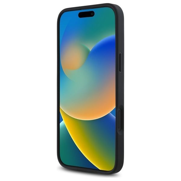 Citas preces Guess Guess GUHMP16SP4ROPEMCK iPhone 16 6.1" black/black hardcase 4G Flowers Print MagSafe