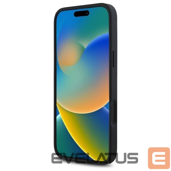 Citas preces Guess Guess GUHMP16SP4ROPEMCK iPhone 16 6.1" black/black hardcase 4G Flowers Print MagSafe