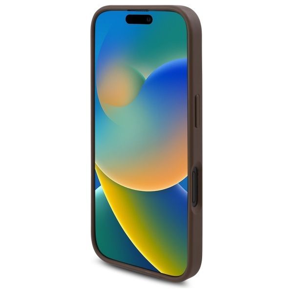 Citas preces Guess Guess GUHMP16SP4ROPEMCW iPhone 16 6.1" brown/brown hardcase 4G Flowers Print MagSafe