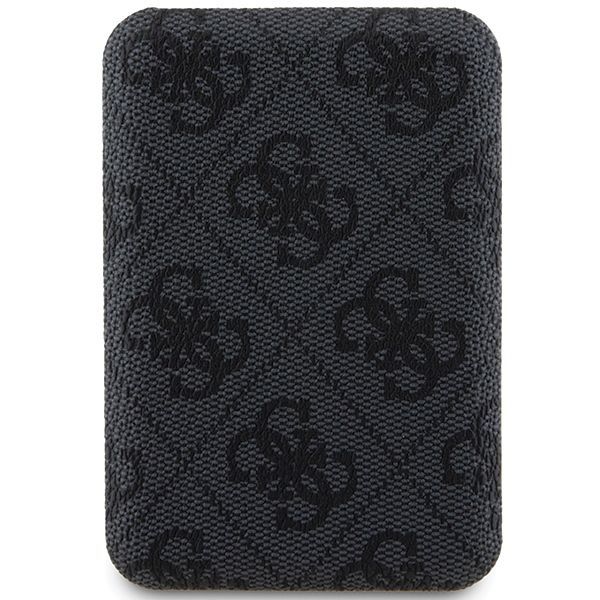 Citas preces Guess Guess Powerbank inductive 15W GUPB5FP4EMGK 5000mAh black/black 4G Leather Metal Logo MagSafe