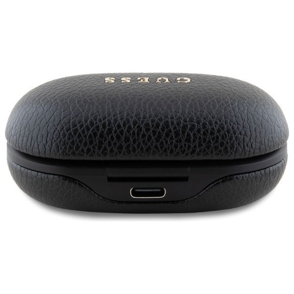 Citas preces Guess Guess Bluetooth headphones GUTWSPGTSPSK TWS + docking station black/black Grained Classic Logo