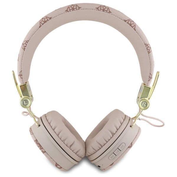 Citas preces Guess Guess Bluetooth ENC GUBH70EPOSMW Brown/Brown Peony Script Round Shape Headphones