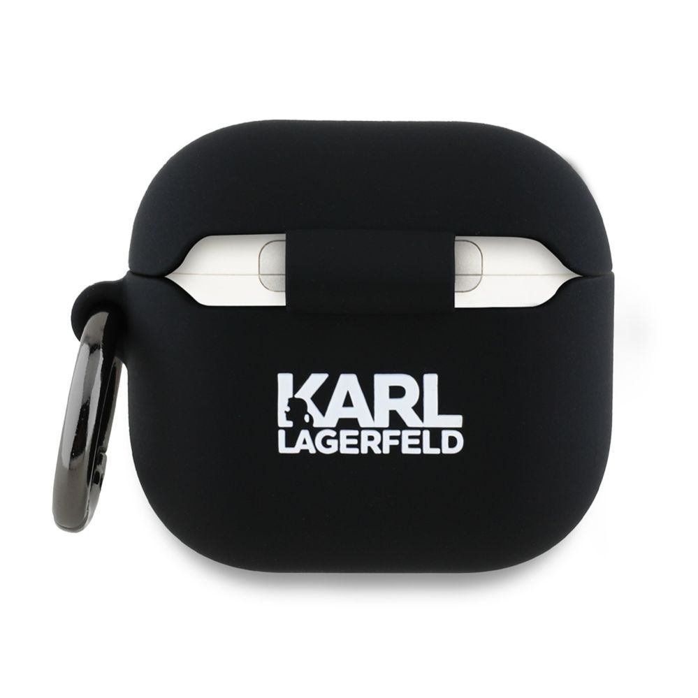 Citas preces Karl Lagerfeld Karl Lagerfeld Silicone Karl Head 3D Case for AirPods 4 - Black