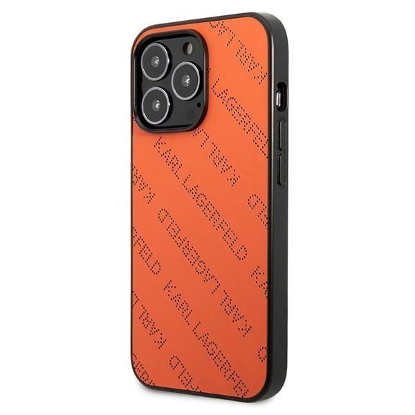 Citas preces Karl Lagerfeld Karl Lagerfeld Perforated Allover Case for iPhone 13 Pro / 13 6.1" - Orange