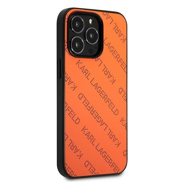Citas preces Karl Lagerfeld Karl Lagerfeld Perforated Allover Case for iPhone 13 Pro / 13 6.1" - Orange