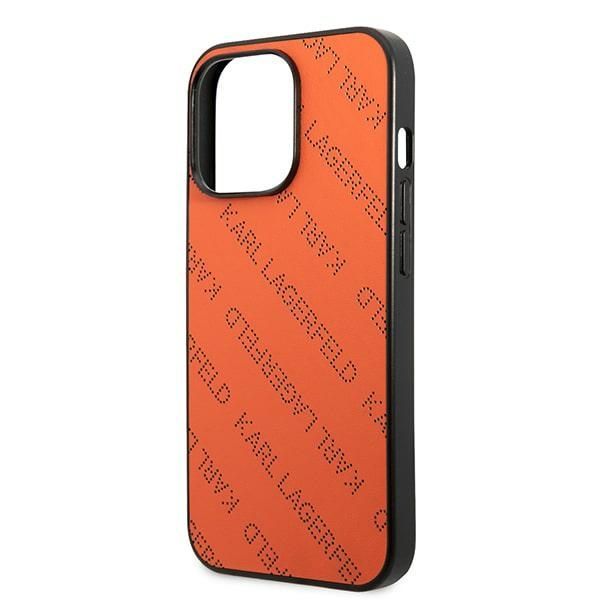 Citas preces Karl Lagerfeld Karl Lagerfeld Perforated Allover Case for iPhone 13 Pro / 13 6.1" - Orange
