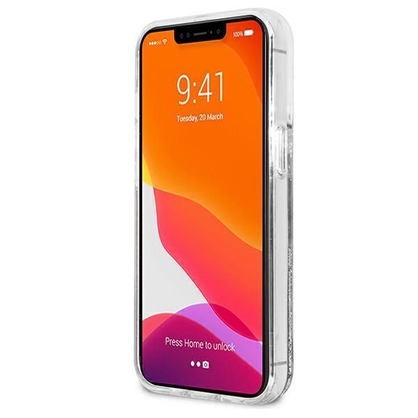 Citas preces Karl Lagerfeld Karl Lagerfeld Liquid Glitter Choupette Fun case for iPhone 13 Pro Max 6.7" - silver