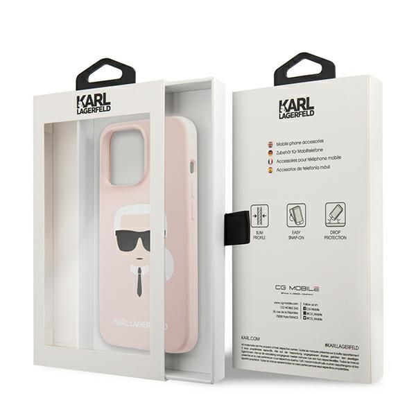 Other goods Karl Lagerfeld Karl Lagerfeld Silicone Karl`s Head Case for iPhone 13 Pro Max 6.7" - Light Pink