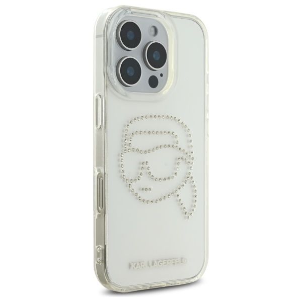 Kitos prekės Karl Lagerfeld Karl Lagerfeld KLHCP16XHKHDCELT iPhone 16 Pro Max 6.9" transparent hardcase IML Rhinestones Karl Head