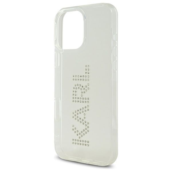 Citas preces Karl Lagerfeld Karl Lagerfeld KLHCP16XHKLSTDCT iPhone 16 Pro Max 6.9" Clear Hard Case IML Rhinestones Logo