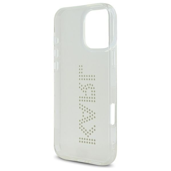 Citas preces Karl Lagerfeld Karl Lagerfeld KLHCP16XHKLSTDCT iPhone 16 Pro Max 6.9" Clear Hard Case IML Rhinestones Logo