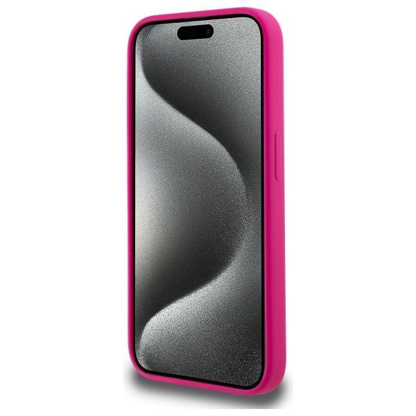 Citas preces Karl Lagerfeld Karl Lagerfeld KLHMP15XSKHPPLF iPhone 15 Pro Max 6.7" fuchsia/fuschia hardcase Silicone Karl Head Print MagSafe