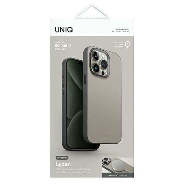 Citas preces UNIQ Uniq Lyden DS iPhone 15 Pro Max 6.7" Magclick Charging case beige-green/ivory-lichen green