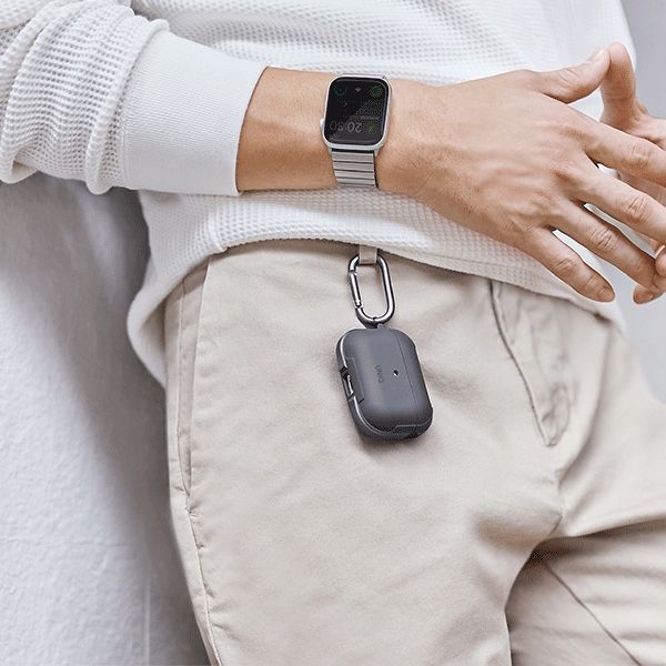 Citas preces UNIQ Uniq Valencia AirPods Pro Case Black/Midnight Black Antimicrobial