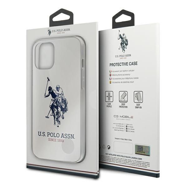 Citas preces U.S. Polo PU US Polo USHCP12MTPUHRWH iPhone 12/12 Pro 6.1" white Shiny Big Logo