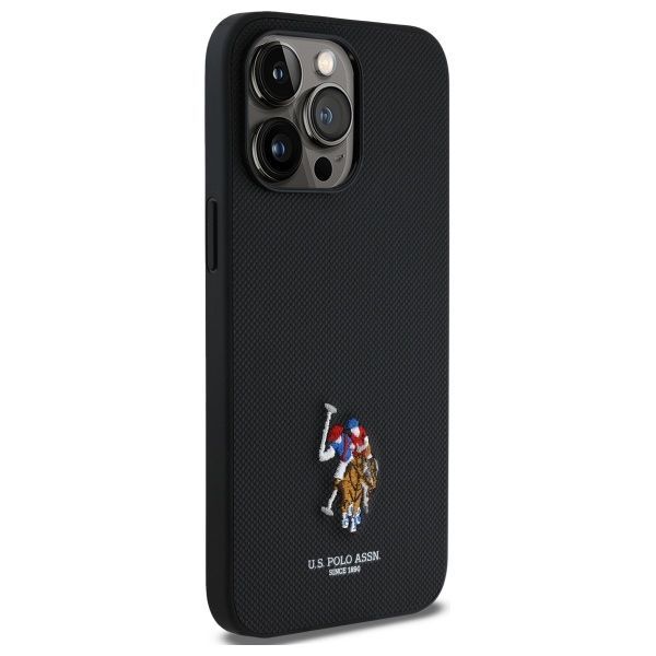 Citas preces U.S. Polo PU US Polo USHCP15XPEMK iPhone 15 Pro Max 6.7" black/black Embroidered DH Color