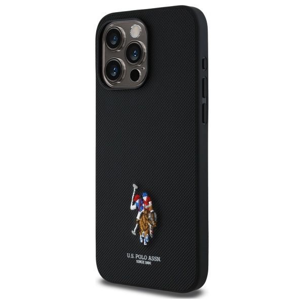 Citas preces U.S. Polo PU US Polo USHCP15XPEMK iPhone 15 Pro Max 6.7" black/black Embroidered DH Color