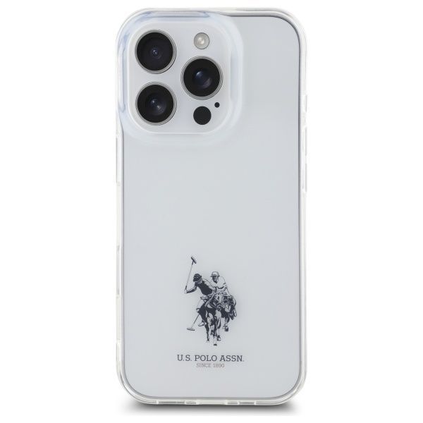 Citas preces U.S. Polo PU US Polo USHCP15XUSMT iPhone 15 Pro Max 6.7" Clear/Transparent IML Printed Double Horse Logo