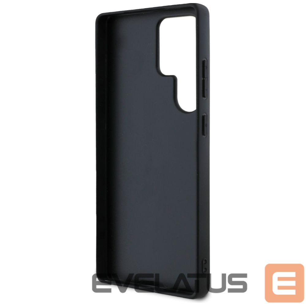 Citas preces Guess Guess Grained Big 4G Logo Small Classic Logo Case for Samsung Galaxy S25 Ultra beige