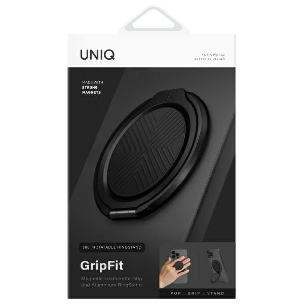 Citas preces UNIQ Uniq Gripfit 360 Magnetic Mount&Kickstand Magnetic Holder black/midnight black