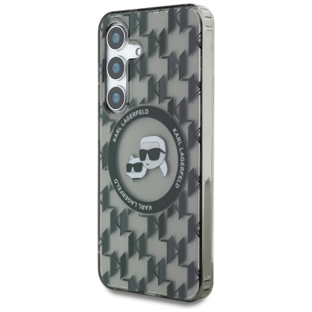 Muud kaubad Karl Lagerfeld Case Karl Lagerfeld Button Karl&Choupette Heads On KL Pattern MagSafe Samsung Galaxy S25 black