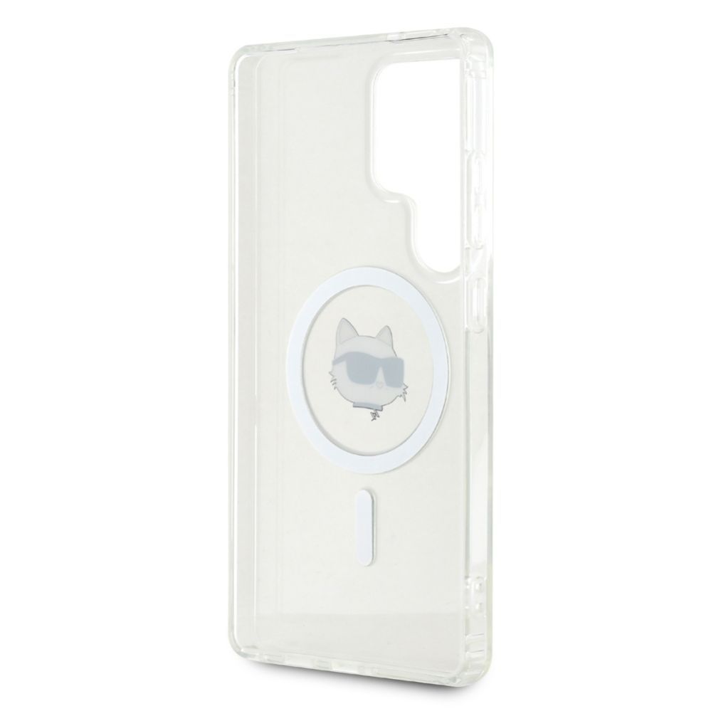 Muud kaubad Karl Lagerfeld Case Karl Lagerfeld Button Choupette Head Printed Logo MagSafe Samsung Galaxy S25 Ultra white