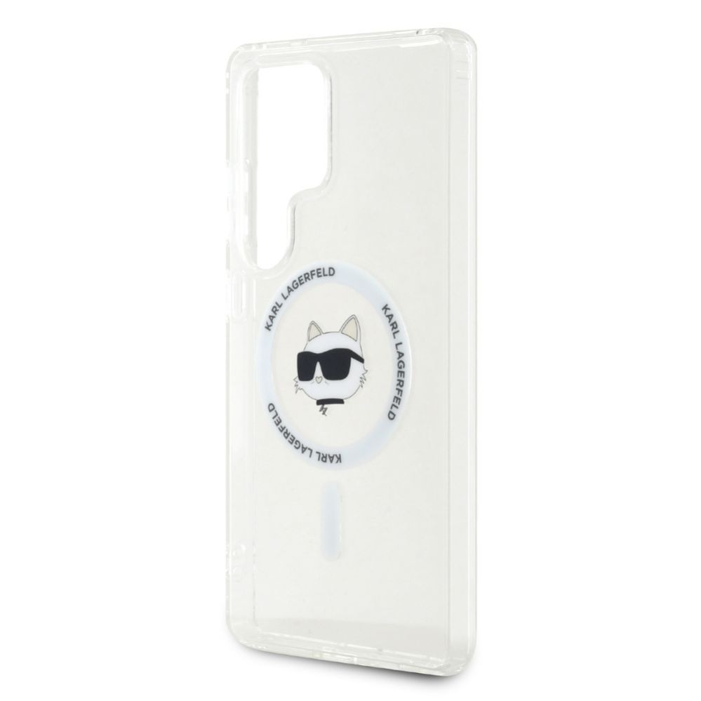 Muud kaubad Karl Lagerfeld Case Karl Lagerfeld Button Choupette Head Printed Logo MagSafe Samsung Galaxy S25 Ultra white