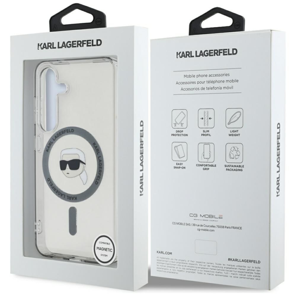 Muud kaubad Karl Lagerfeld Case Karl Lagerfeld Button Karl Head Printed Logo MagSafe Samsung Galaxy S25 black