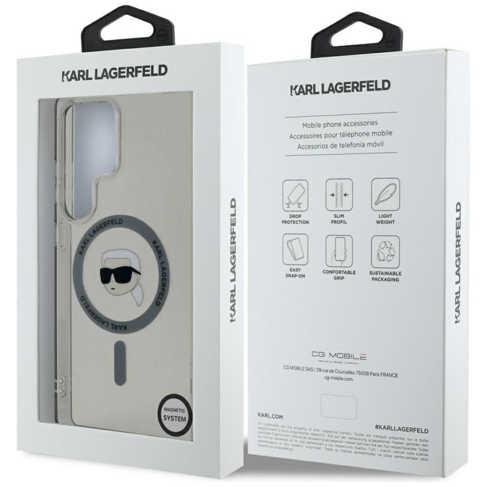 Muud kaubad Karl Lagerfeld Case Karl Lagerfeld Button Karl Head Printed Logo MagSafe Samsung Galaxy S25 Ultra black
