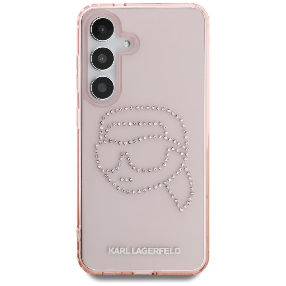 Kitos prekės Karl Lagerfeld Karl Lagerfeld Rhinestones K. Head Logo Samsung Galaxy S25 Case Pink