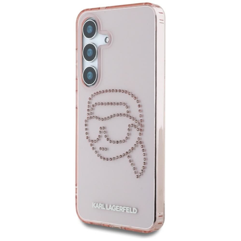 Kitos prekės Karl Lagerfeld Karl Lagerfeld Rhinestones K. Head Logo Samsung Galaxy S25 Case Pink