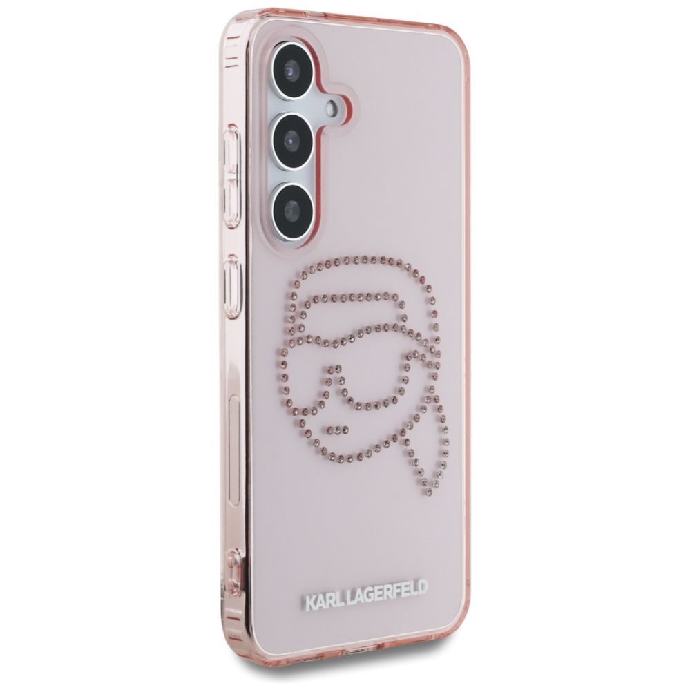 Kitos prekės Karl Lagerfeld Karl Lagerfeld Rhinestones K. Head Logo Samsung Galaxy S25 Case Pink