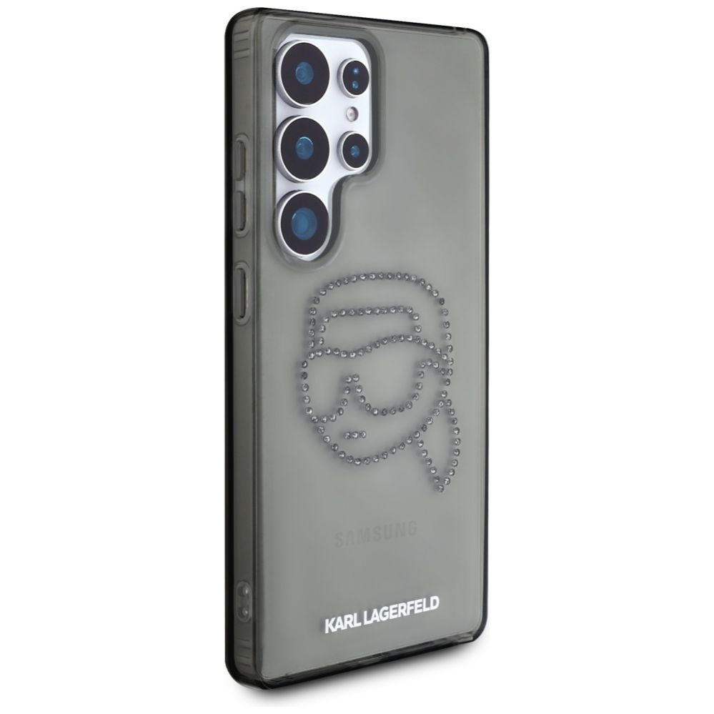 Kitos prekės Karl Lagerfeld Case Karl Lagerfeld Rhinestones Karl Head Logo Samsung Galaxy S25 Ultra black