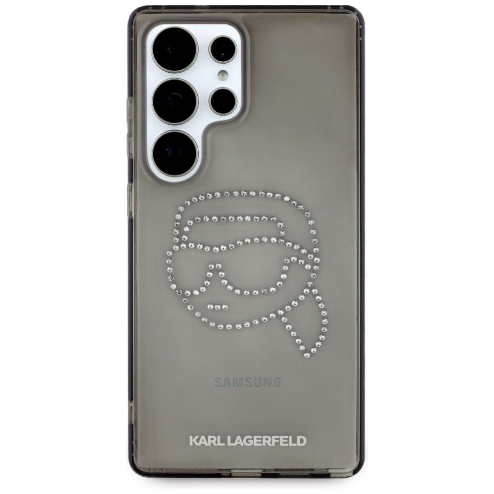 Kitos prekės Karl Lagerfeld Case Karl Lagerfeld Rhinestones Karl Head Logo Samsung Galaxy S25 Ultra black