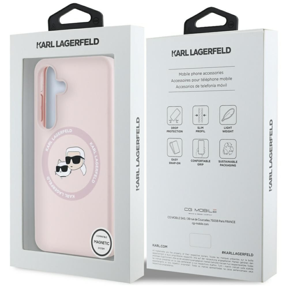 Other goods Karl Lagerfeld Karl Lagerfeld Silicone Double Heads And Circle MagSafe Samsung Galaxy S25 Plus Case Pink