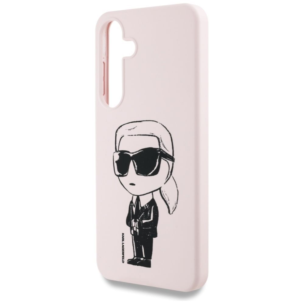 Muud kaubad Karl Lagerfeld Case Karl Lagerfeld Silicone Graffiti Ikonik Printed Logo MagSafe Samsung Galaxy S25 pink