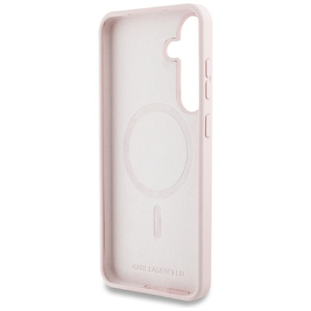 Muud kaubad Karl Lagerfeld Case Karl Lagerfeld Silicone Graffiti Ikonik Printed Logo MagSafe Samsung Galaxy S25 pink