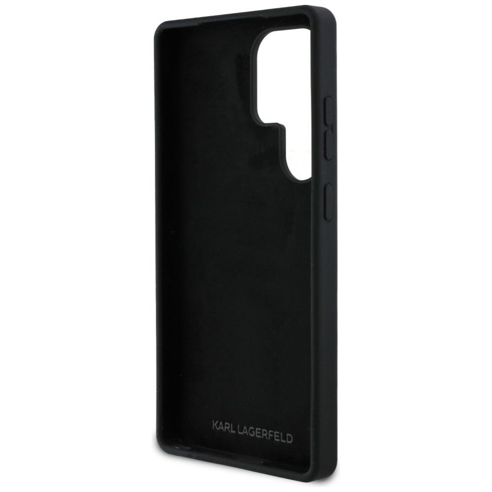 Kitos prekės Karl Lagerfeld Case Karl Lagerfeld Silicone Metal Signature Logo Samsung Galaxy S25 Ultra black