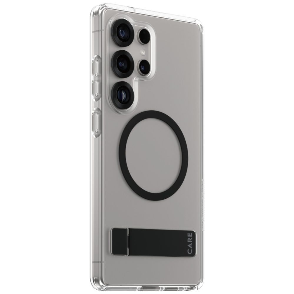 Citas preces Panzer Glass CARE by PanzerGlass Feature Black Kickstand & QI Case for Samsung Galaxy S25 Ultra - Transparent