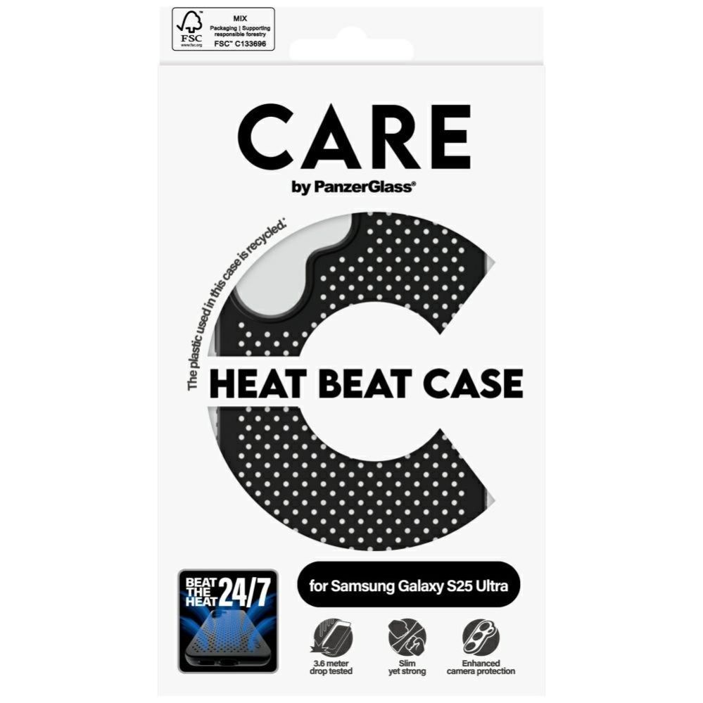 Citas preces Panzer Glass CARE by PanzerGlass Feature Heat Beat Case for Samsung Galaxy S25 Ultra - Black