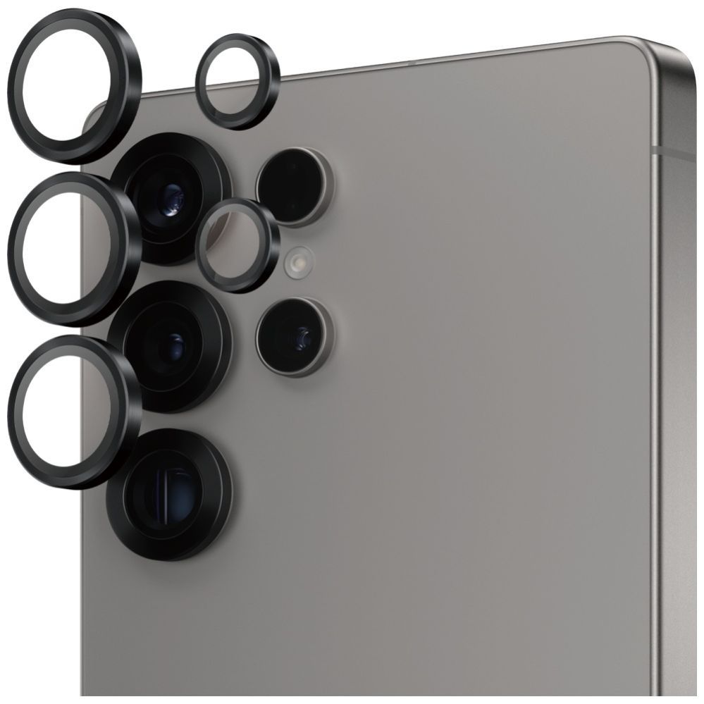 Citas preces Panzer Glass PanzerGlass Hoops Lens Protector Tempered Glass for Samsung Galaxy S25 Ultra Black